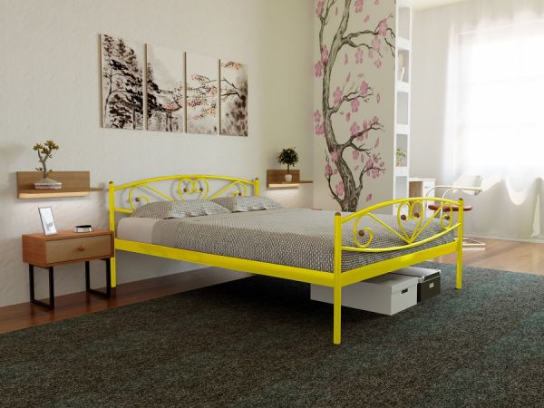 

Кровать Milana-2 Метакам Желтый 140х200