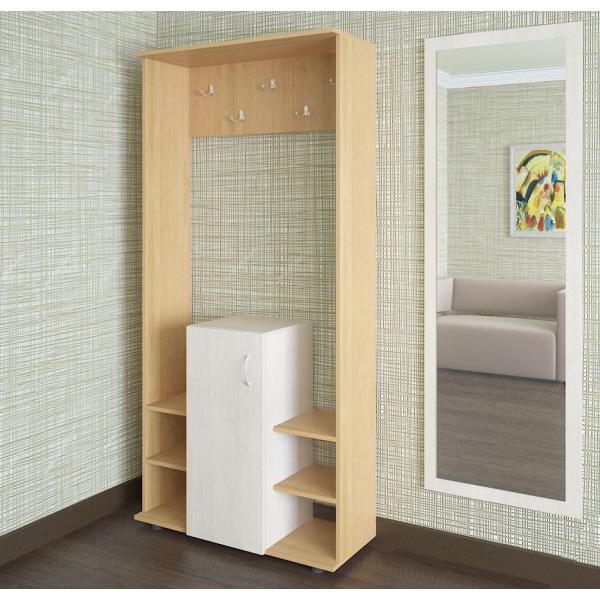 

Прихожая Комфорт-12 FlashNika Дуб Молочный + Нимфея Альба