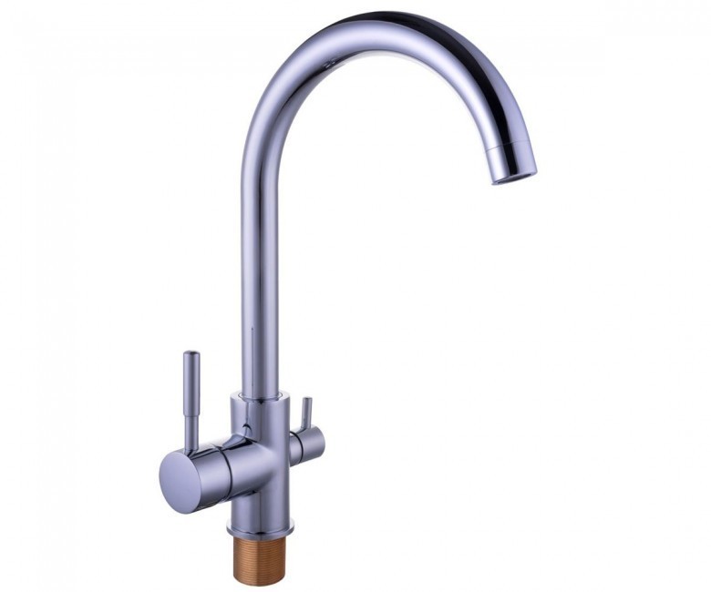 

Смеситель кухонный с подключением к фильтру GLOBUS LUX GLLR-0333 LAZER Chrom