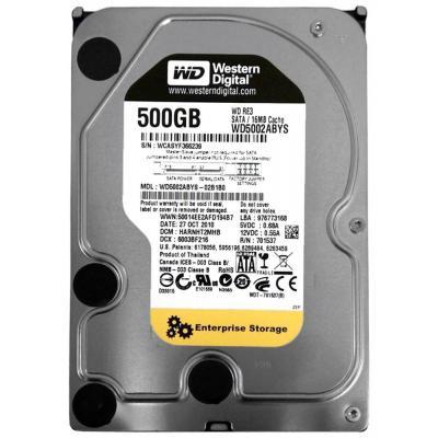 

Жесткий диск 3.5 Western Digital RE3 500Gb (WD5002ABYS), factory refurbished