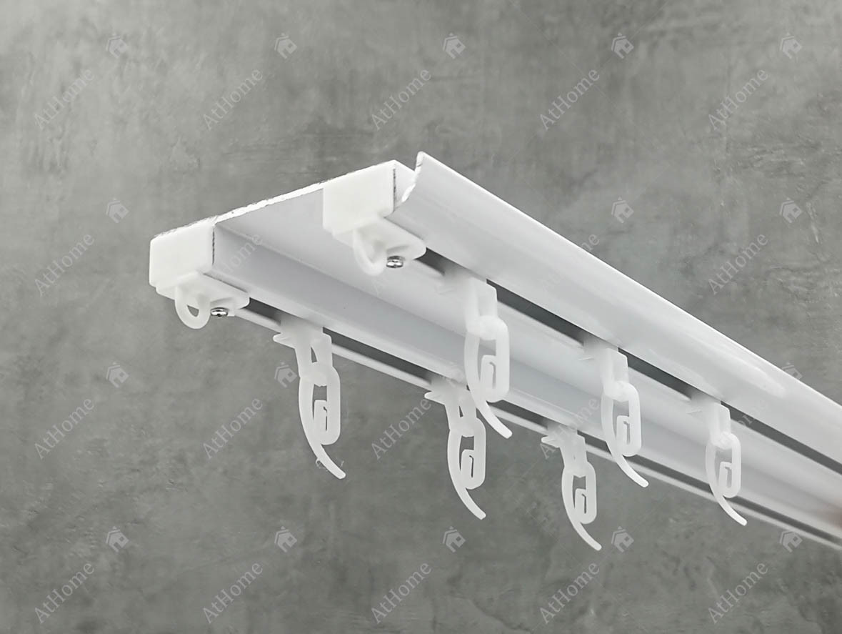 

Потолочный карниз Quadrum DS двойной усиленный алюминиевый 550 см Белый