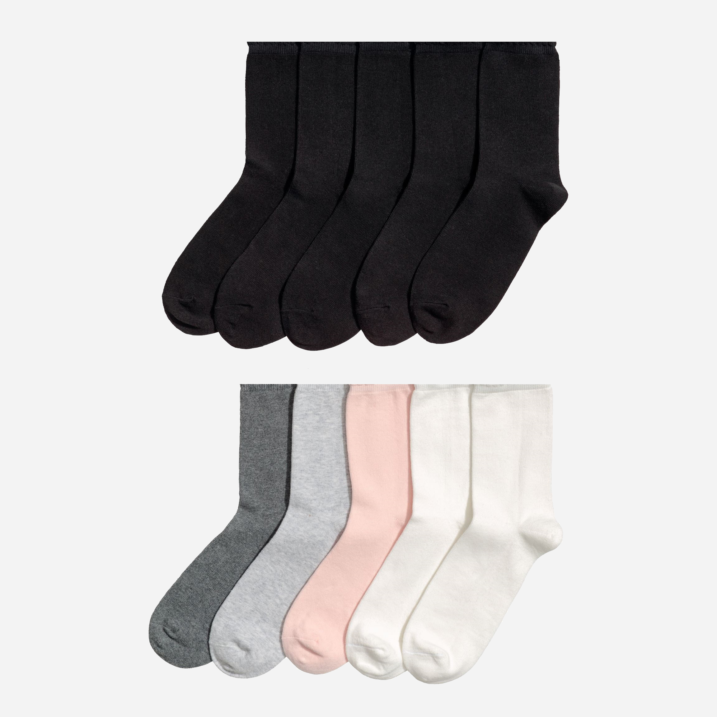 

Набор носков H&M 562990sm 37-39 10 пар Черный/Пудровый/Белый
