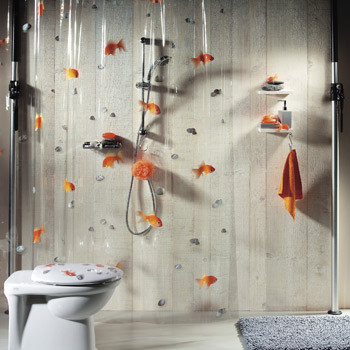 

Штора для ванной прозрачная виниловая Spirella Goldfish 10.00097