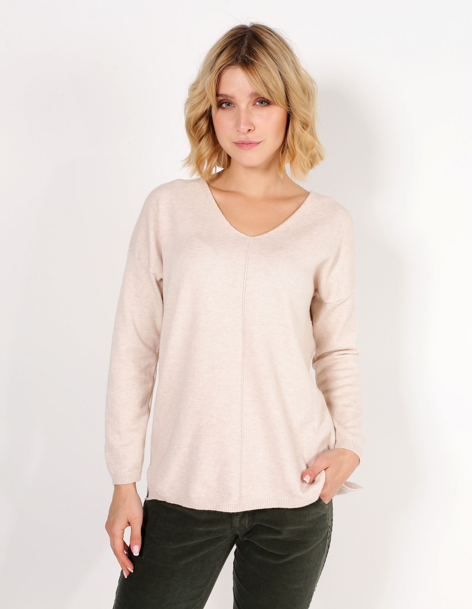 

Пуловер Unisono 220-8160  Бежевый, Пуловер Unisono 220-8160 One Size Бежевый