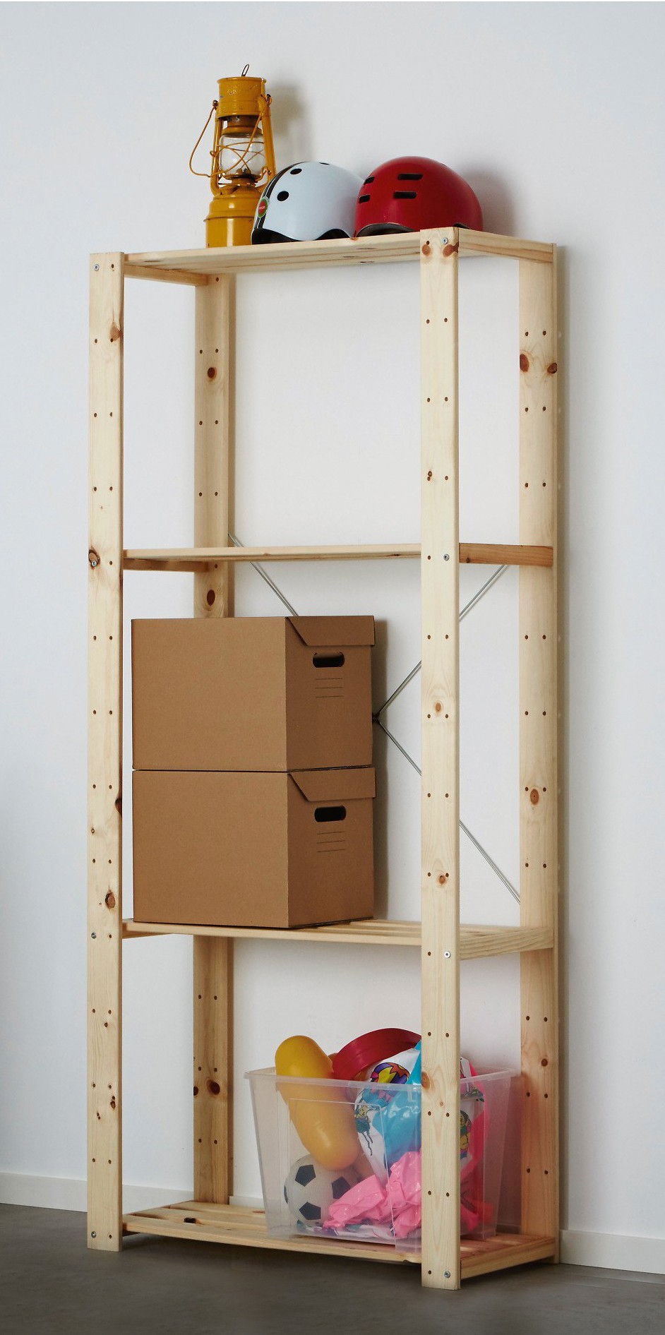 

Стеллаж деревянный модульный для дома и офиса BASIC SHORT