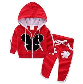

Детский спортивный костюм для малыша Mickey Tortila красный 80 р-р