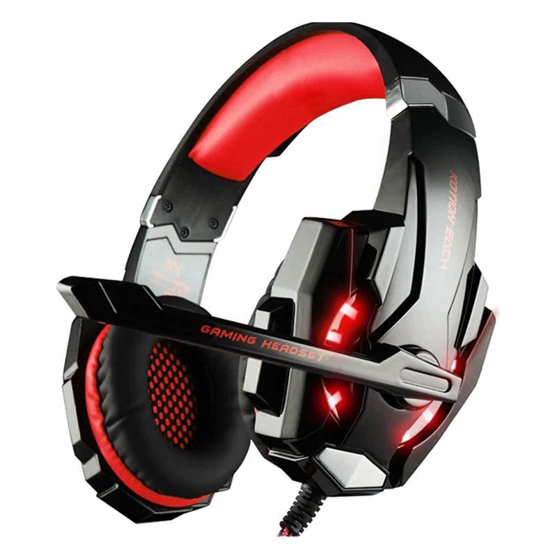 

Игровые наушники Kotion Each Gaming with LED G9000 с микрофоном и LED подсветкой проводные Black/Red (G9000)
