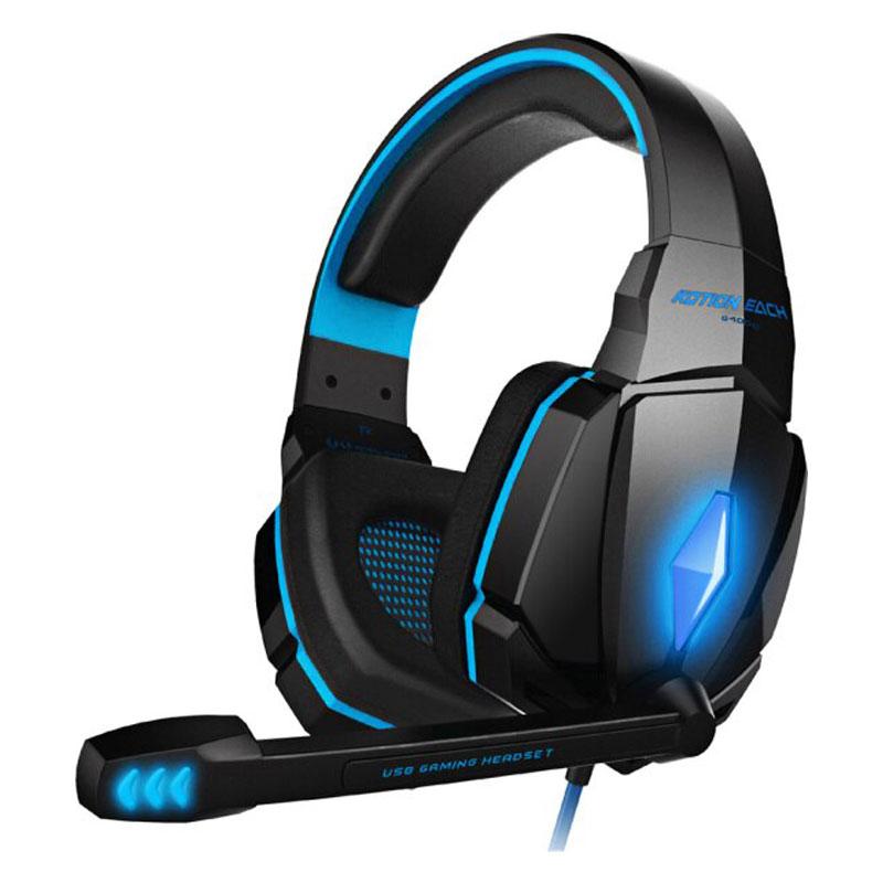 

Игровые наушники Kotion Each Gaming with LED G4000 с микрофоном и LED подсветкой проводные Black/Blue (G4000B)