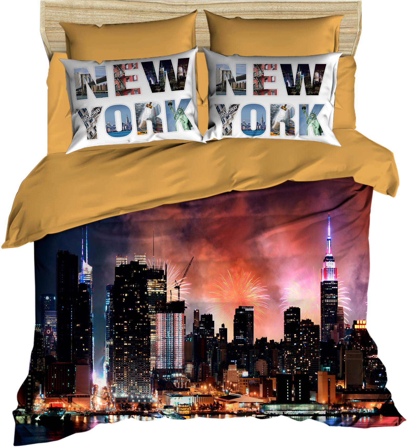 

Комплект постельного белья LightHouse Ранфорс 3D New York 200х220