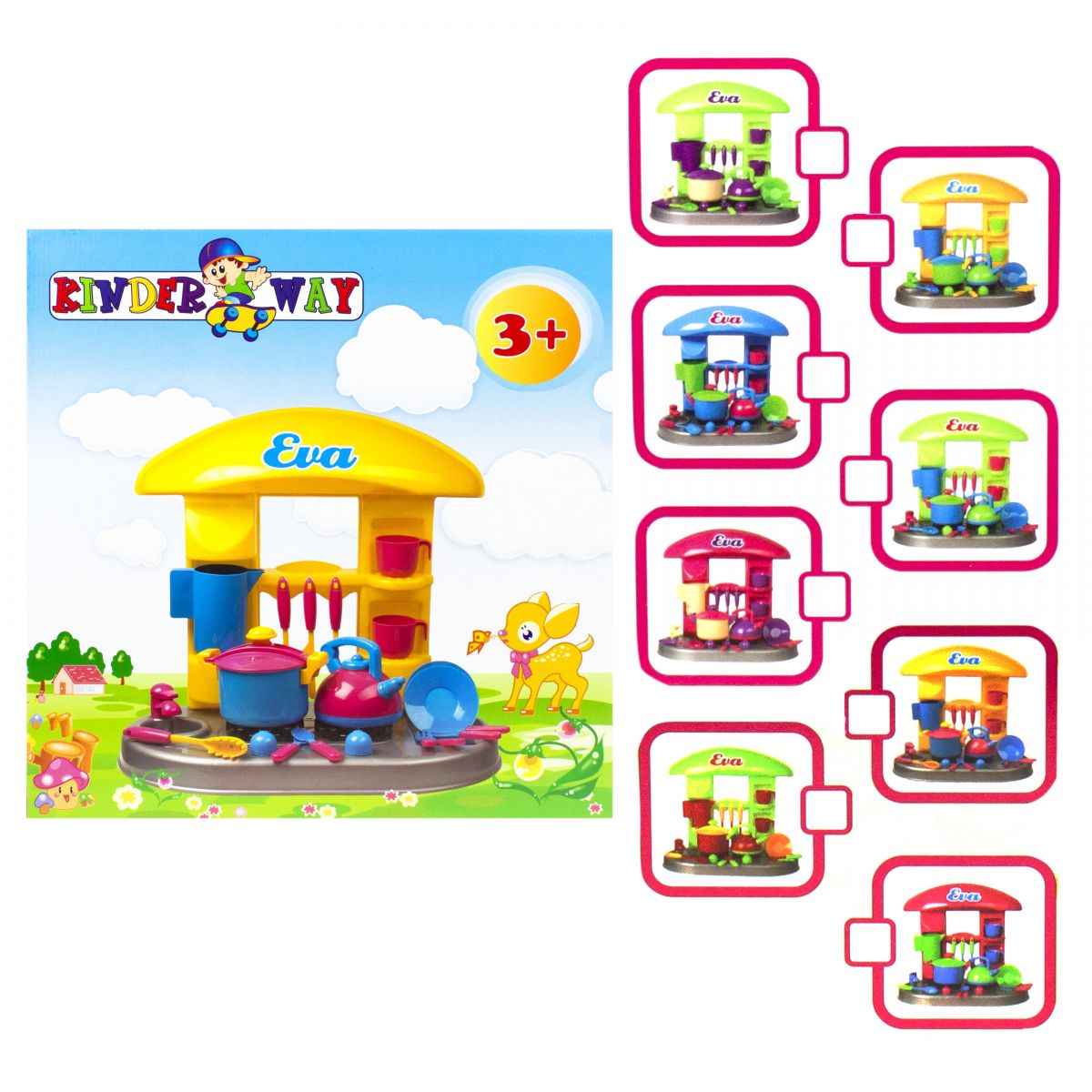 

Набор Кухня с аксессуарами Ева кастрюлька и чайник Kinderway (KW-04-407) (59652)