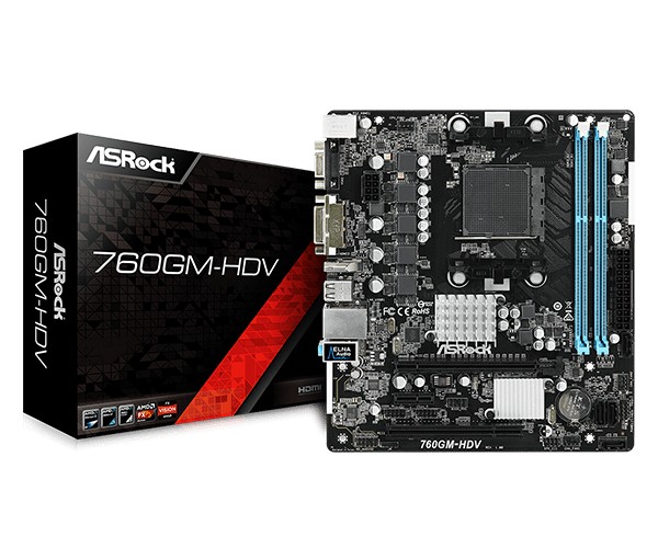

Материнская плата ASRock 760GM-HDV (AM3/AM3+, AMD 760G, PCI-Ex16)