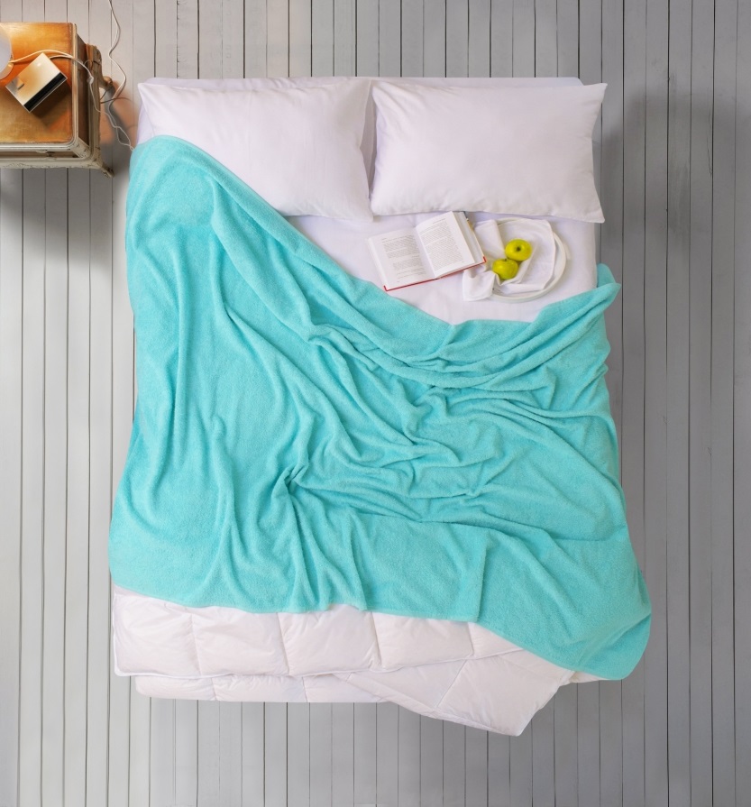 

Простынь Iris Home Махровая Aruba Blue 155x220 (svt-2000022280723)