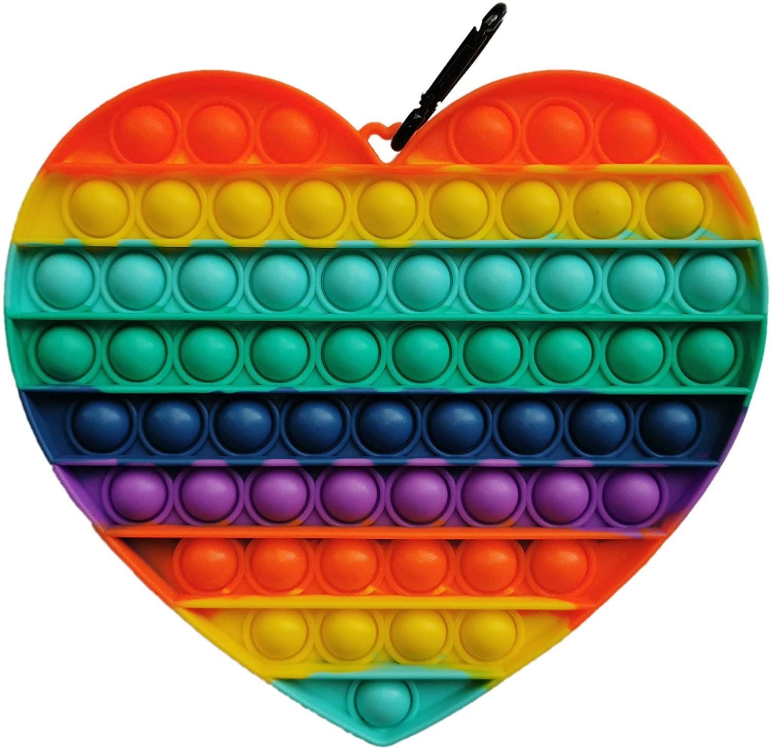 

Сенсорная игрушка Pop It Fidget Rainbow антистресс Большой размер XXL 20см, пупырка, поп ит, Сердце Радуга