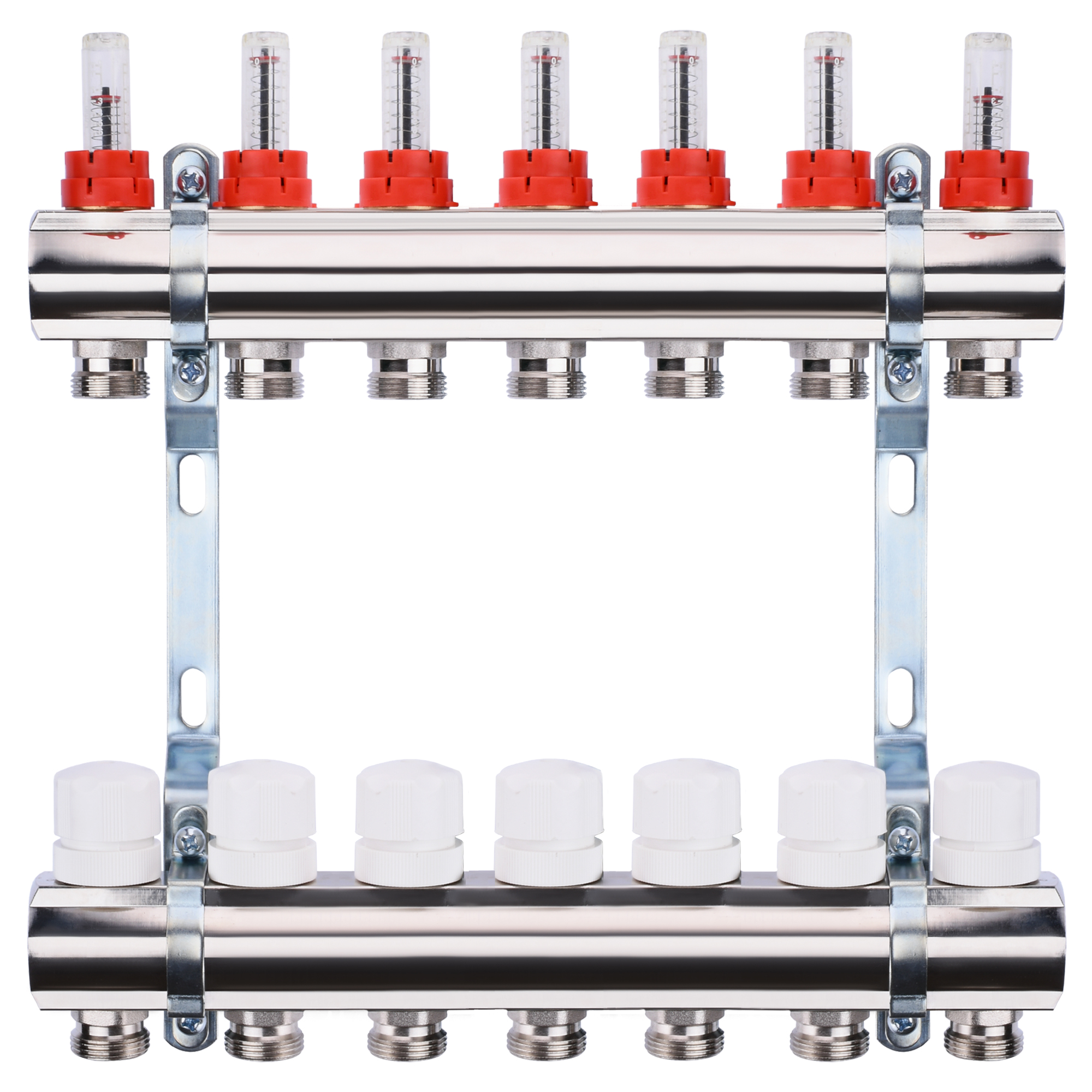 

Коллектор с расходомерами, регуляторами и креплением ECO Technology 001A 1"x7 (SR203051)
