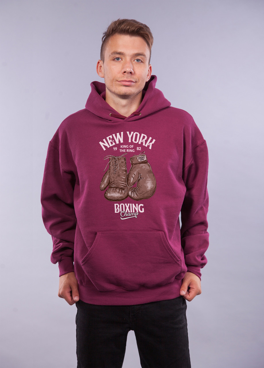 

Толстовка бордовая LOYS King Of Ring, Толстовка бордовая LOYS King Of Ring S