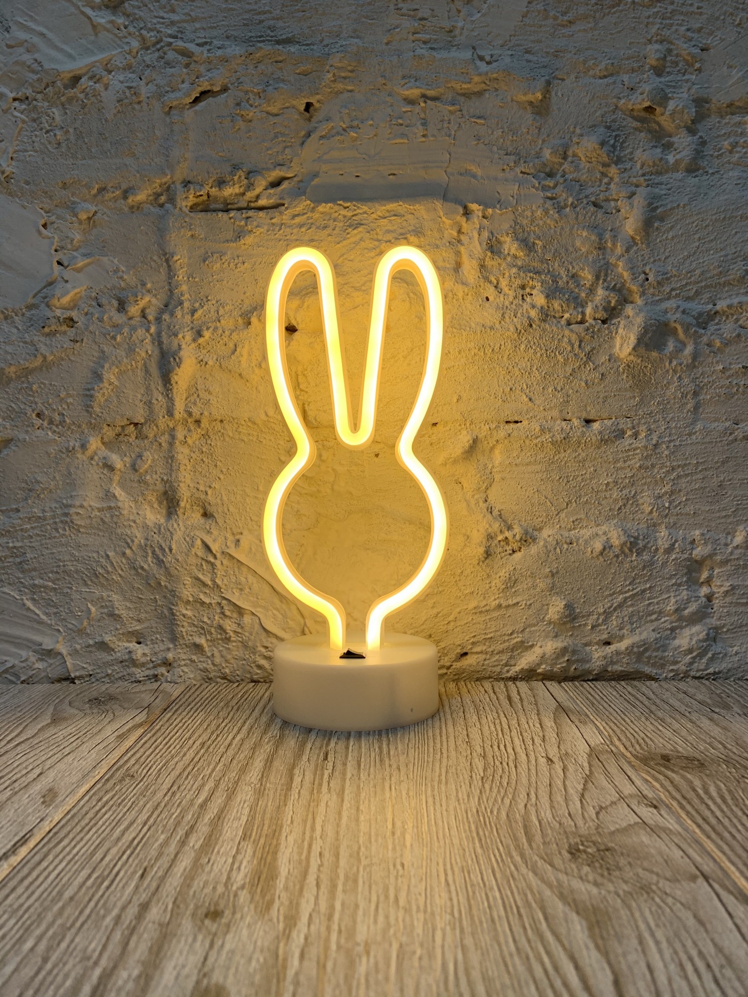 

Неоновый светильник ночник Зайчик настольная декоративная Neon Decoration Lamp Желтый свет