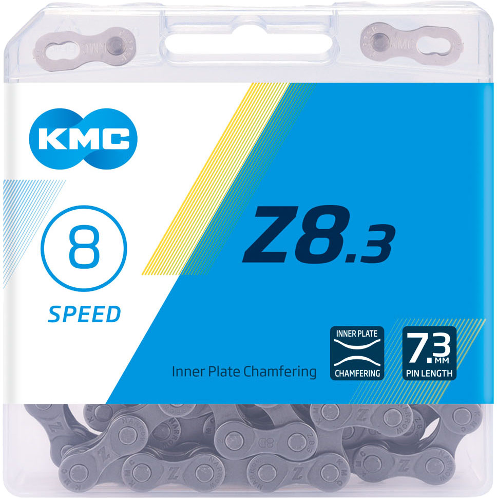 

Цепь велосипедная KMC Z8.3 с замком 116 звеньев 8 звезд Grey (Z8.3GG)