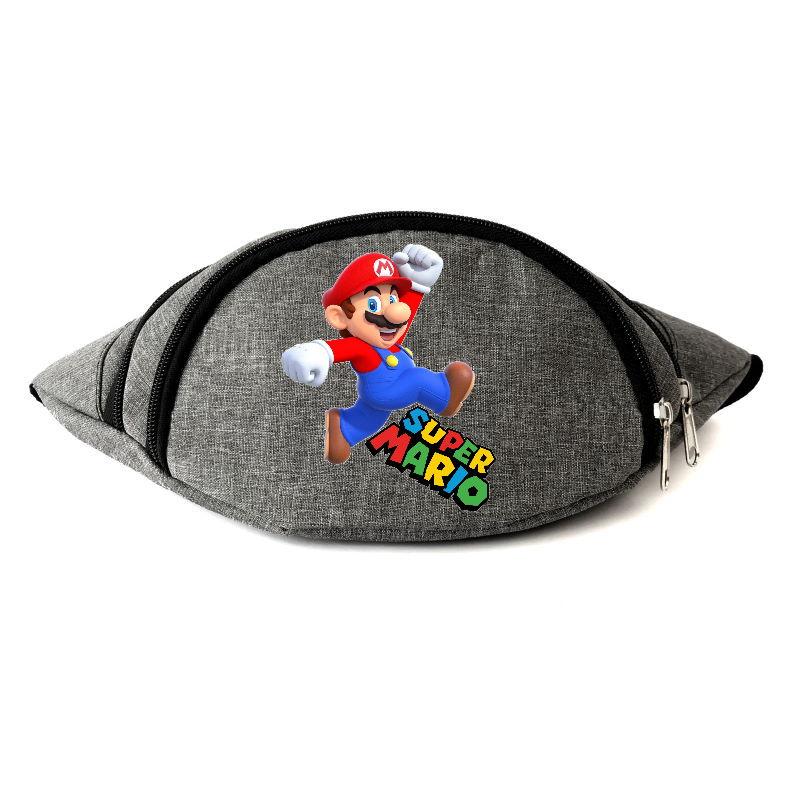 

Сумка Бананка на пояс Супер братья Марио Mario (OB-SM-05) серая