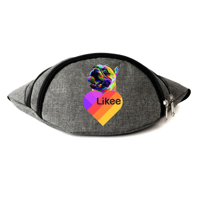 

Сумка Бананка на пояс Лайк Likee (OB-L-01) серая