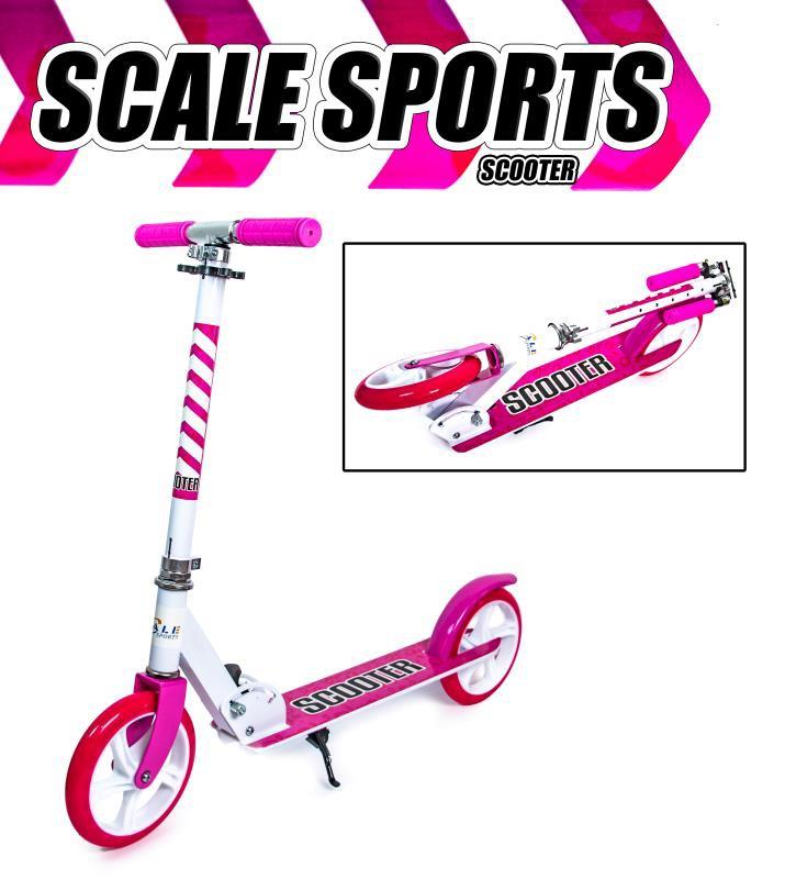 

Самокат двухколесный Scooter Розовый складной S-1530771488