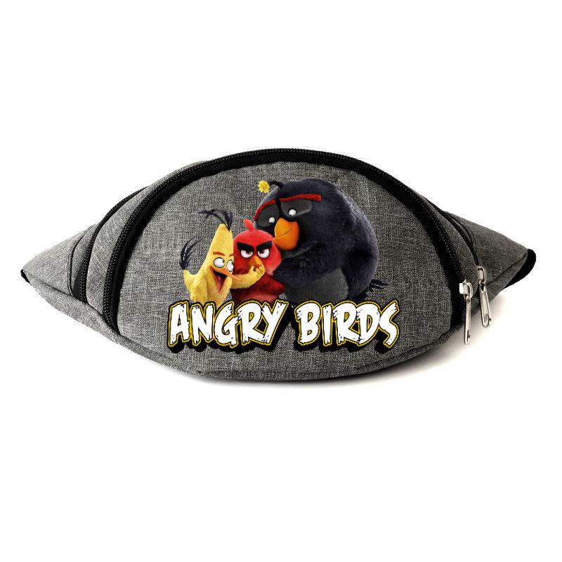 

Сумка Бананка Энгри Бердс на пояс Angry Birds Heroes 3 серая