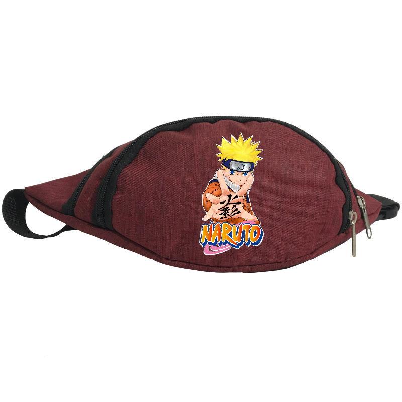 

Сумка Бананка на пояс Наруто (Naruto-04) бордовая