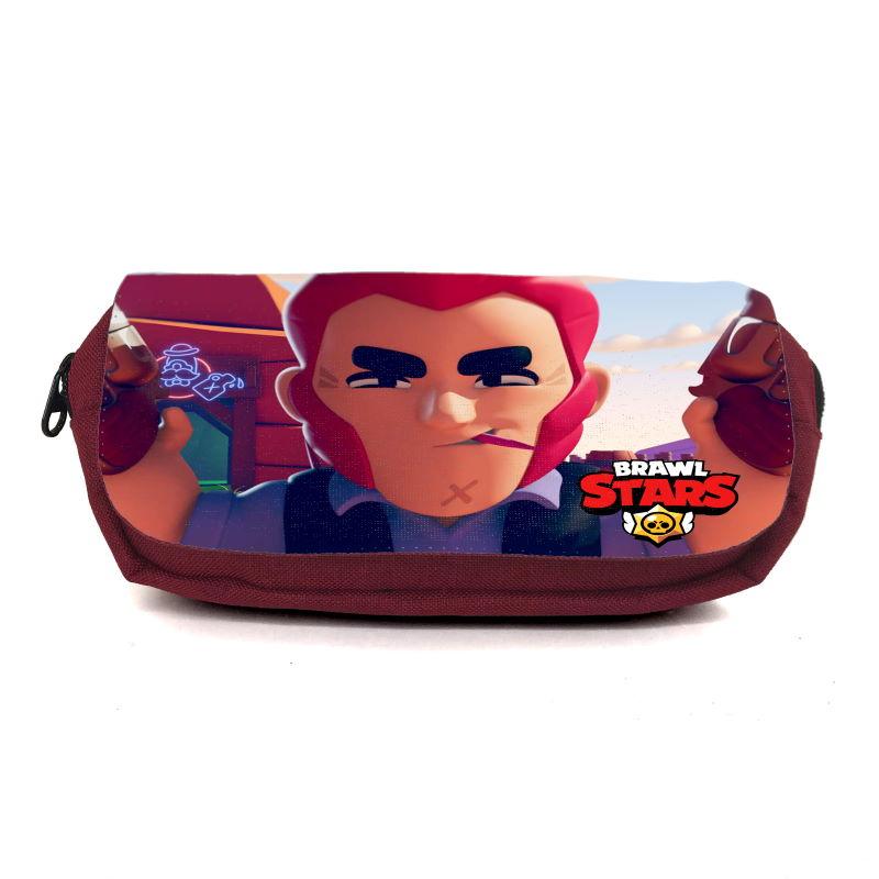 

Школьный пенал Бравл Старс органайзер универсальный (Brawl Stars - 0054) бордовый