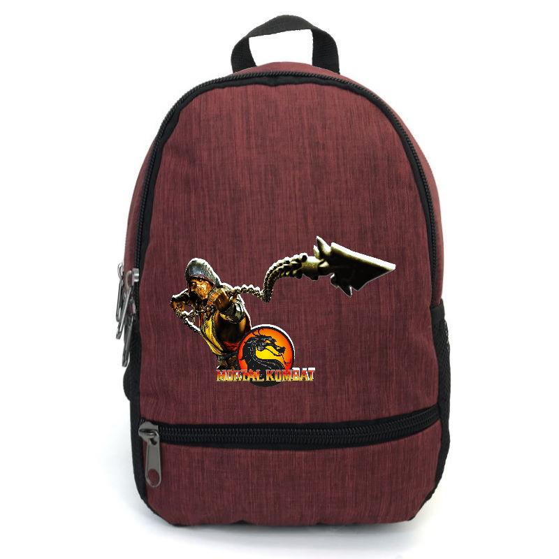 

Рюкзак повседневный городской прогулочный Мортал Комбат (Mortal Combat 004-red) бордовый