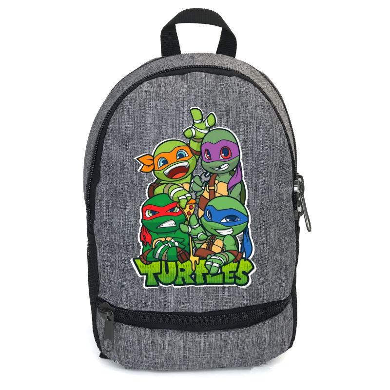 

Рюкзак повседневный городской прогулочный Черепашки Ниндзя серый (turtle ninja-014)