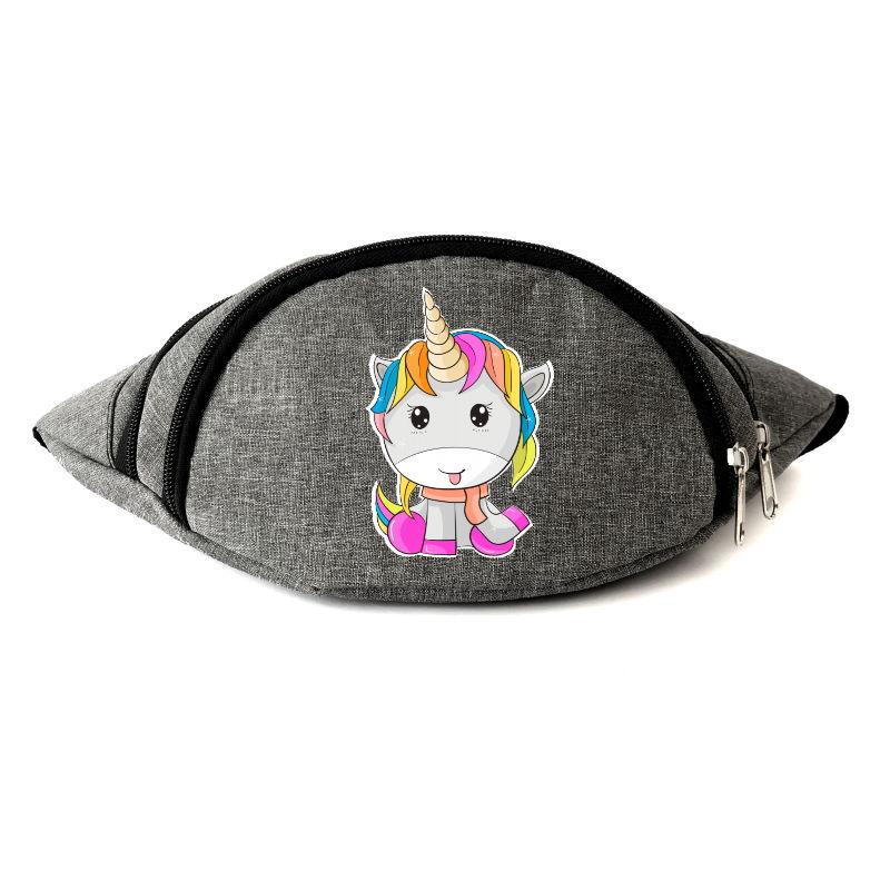 

Сумка Бананка Единорог 0033 на пояс EDN 0033 grey серый