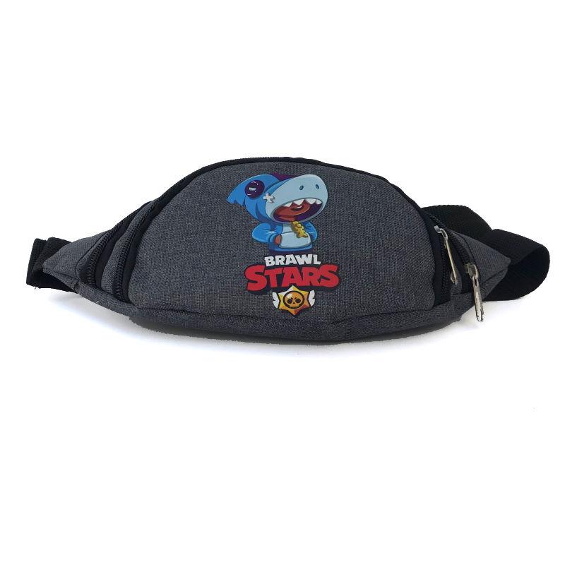 

Сумка Бананка Бравл Старс на пояс Brawl Stars Бравл Старс 1533-shark серая
