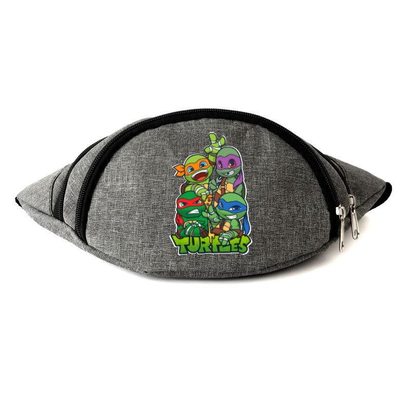 

Сумка Бананка Черепашки Ниндзя на пояс (Turtle-009) серая