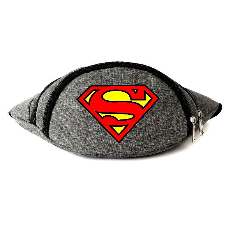 

Сумка Бананка на пояс Супермен Марвел Superman (Marvel-SM) серая