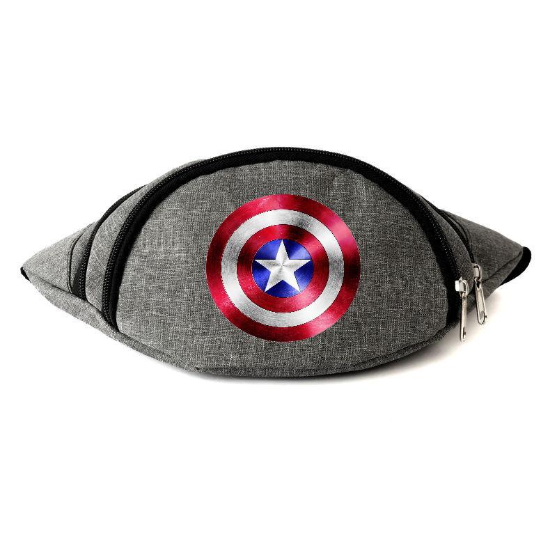 

Сумка Бананка на пояс Капитан Америка Марвел Captain America (Marvel-CA) серая