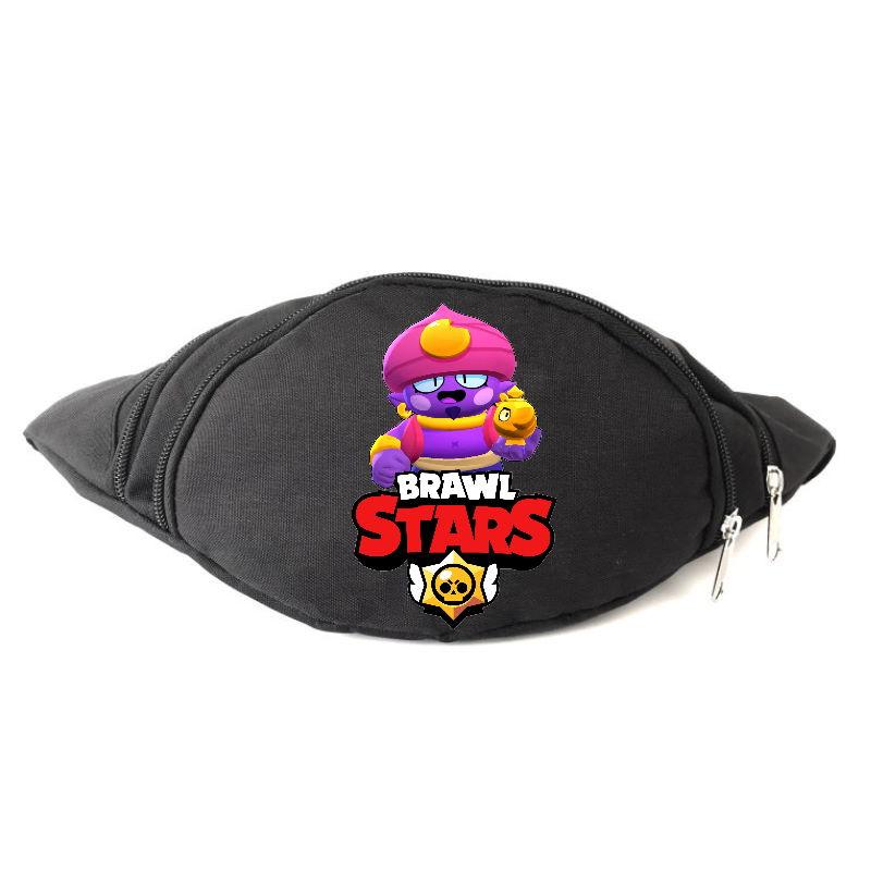 

Сумка Бананка на пояс Бравл Старс Brawl Stars Джин (BS-Gene-3) черная