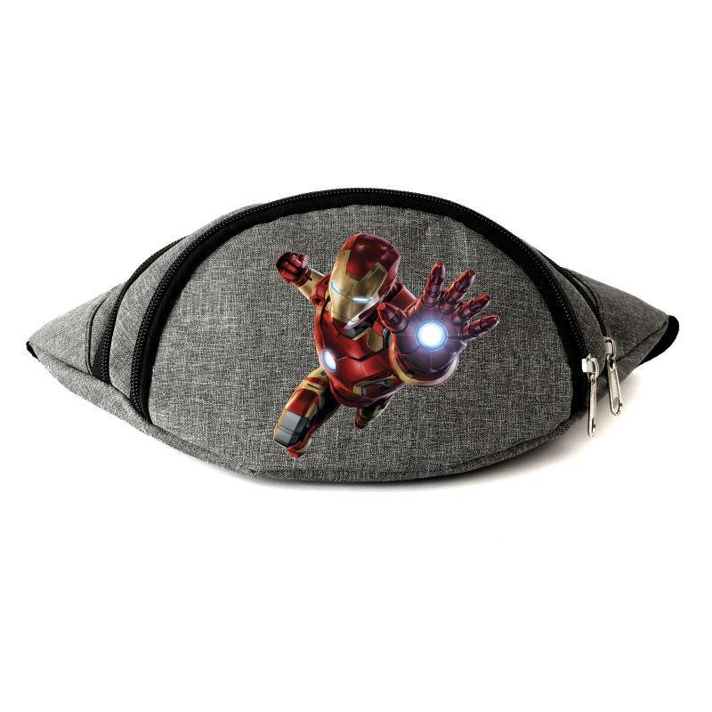 

Сумка Бананка на пояс Железный человек Марвел Ironman (Marvel-IM) серая