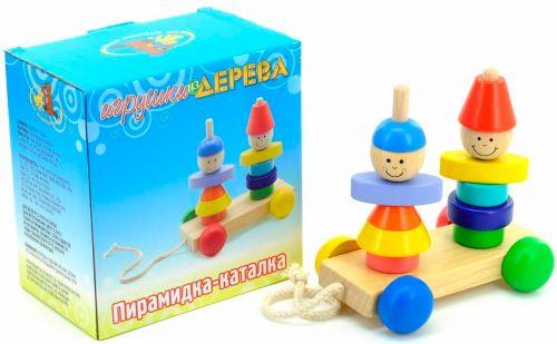 

Пирамидка-каталка "Мальчик и девочка" Д354