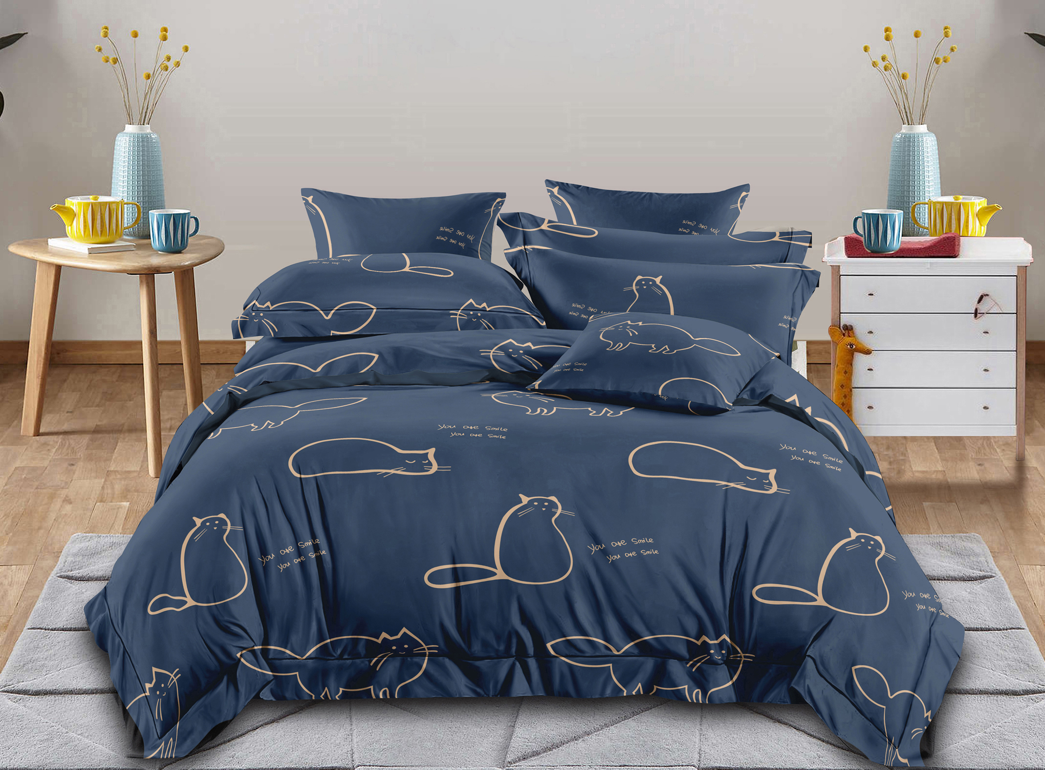 

Покрывало Home Line Стеганое Двустороннее 160х210 Синее