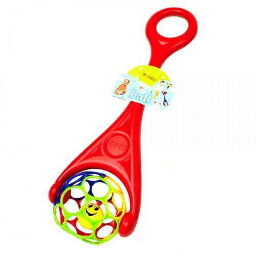 

Каталка с шариком-погремушкой "Oball" (красная) 3501