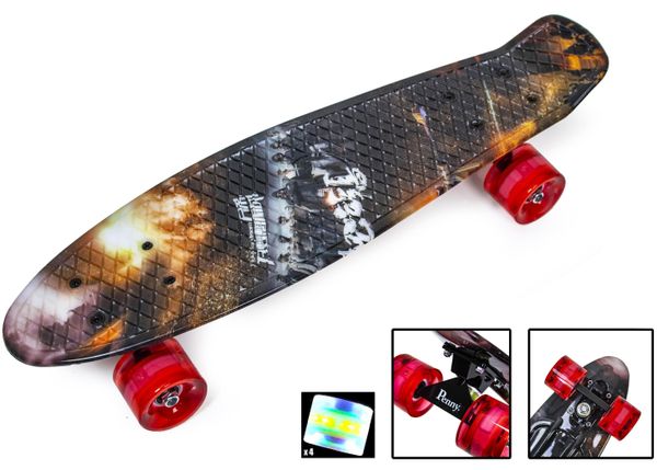 

Пенни Борд Penny Board Принт 22 LED колеса Battle 54 см (zpl12724)