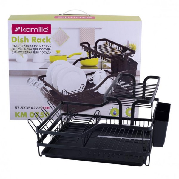 

Сушилка для посуды с поддоном Kamille MKM-0750 Черный