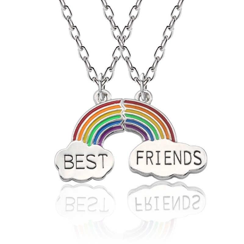 

Парные кулоны для друзей Радуга best friends BF 45см