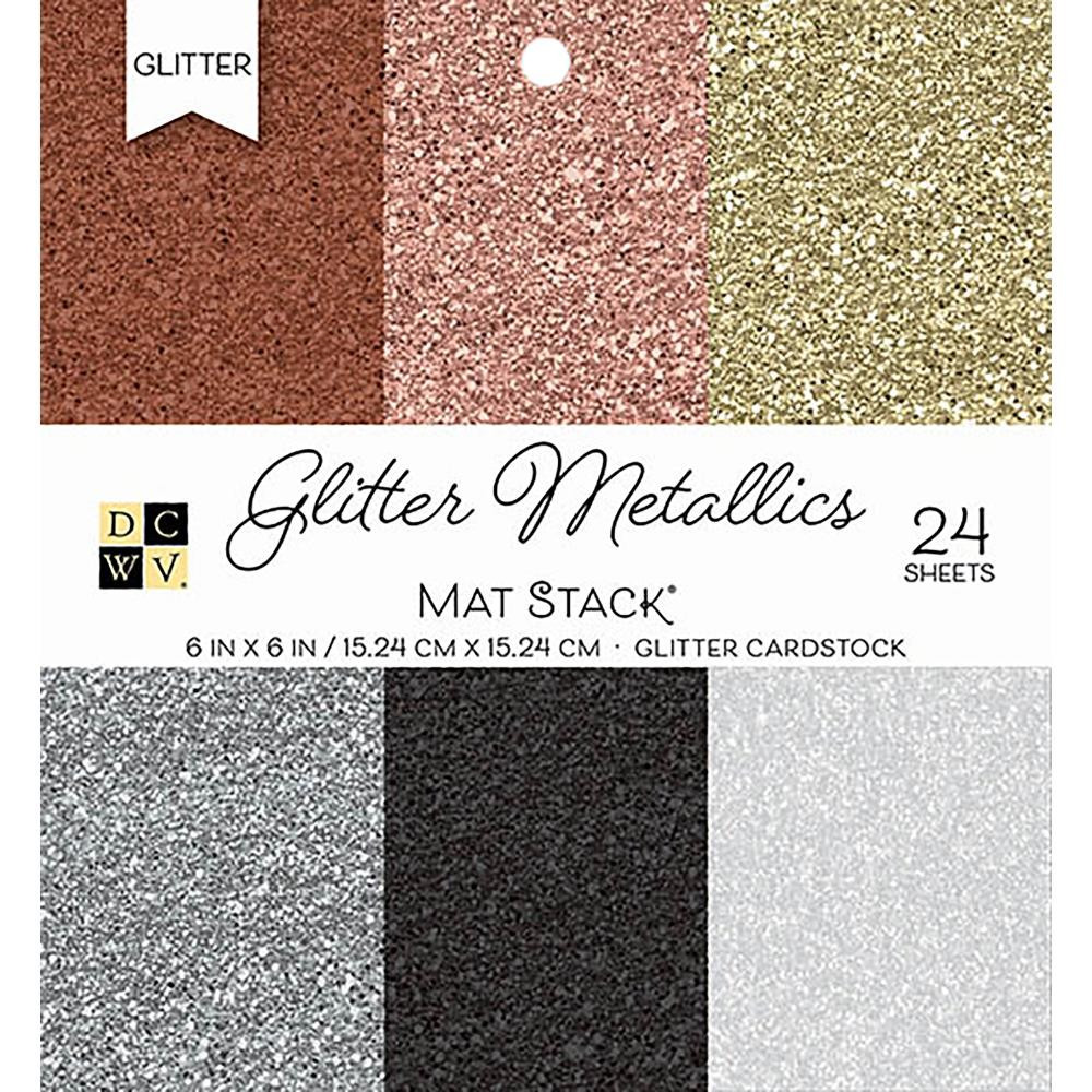 

Набор бумаги 15х15см DCWV , Glitter Metallics Solid