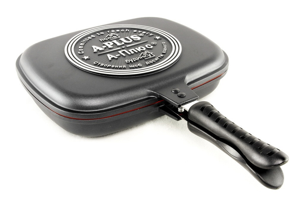 

Сковорода двухсторонняя для гриля и жарки с антипригарным покрытием 30*25*7 см A-Plus (0-0689-Z)