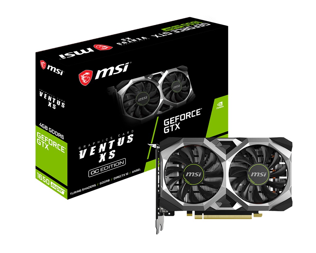 Видеокарта MSI, GeForce GTX 1650 SUPER, VENTUS XS OC, 4Gb DDR6, 128-bit,  DVI-D/HDMI/DP, 1740/12000 MHz, 6-pin (GTX 1650 SUPER VENTUS XS OC) – фото,  отзывы, характеристики в интернет-магазине ROZETKA от продавца: Mini