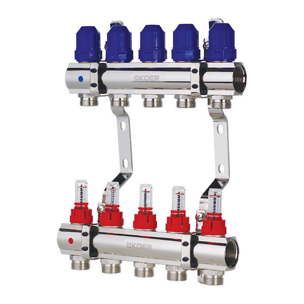 

Коллекторный блок с расходомерами KOER KR.1110-05 1”x5 WAYS (KR2642) (ST701679)