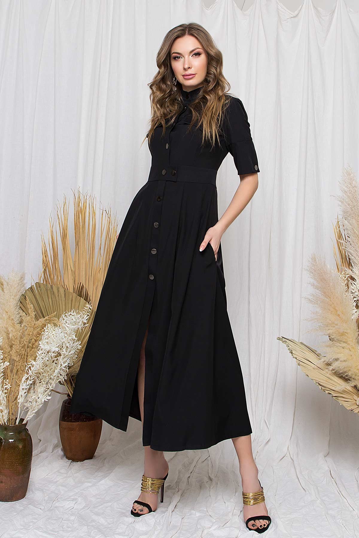 

Стильное платье-рубашка Woman Fashion  черный (WF_А-247_Black, Стильное платье-рубашка Woman Fashion 44 черный (WF_А-247_Black)