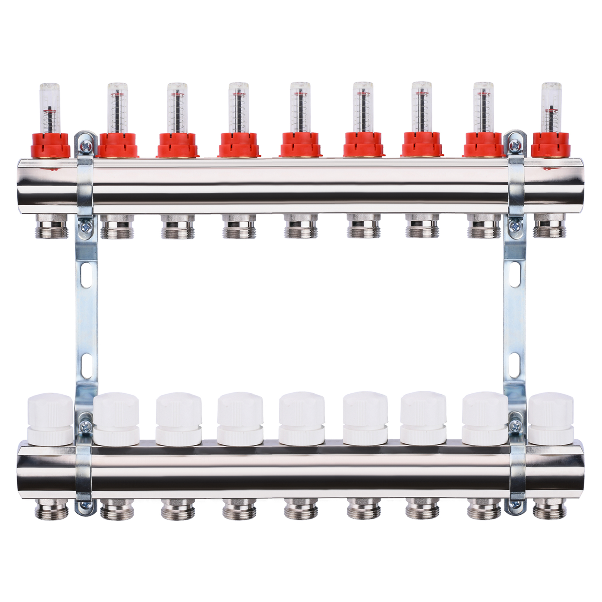 

Коллектор с расходомерами, регуляторами и креплением ECO Technology 001A 1"x9 (ST701723)