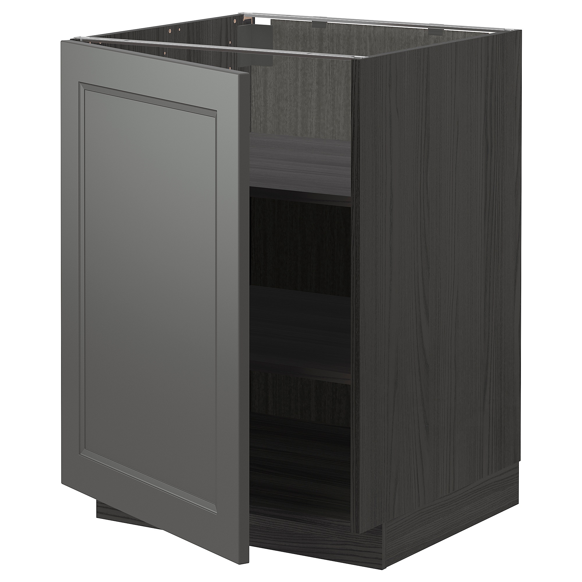 

Напольный шкаф с полками IKEA МЕТОД черный 193.227.55