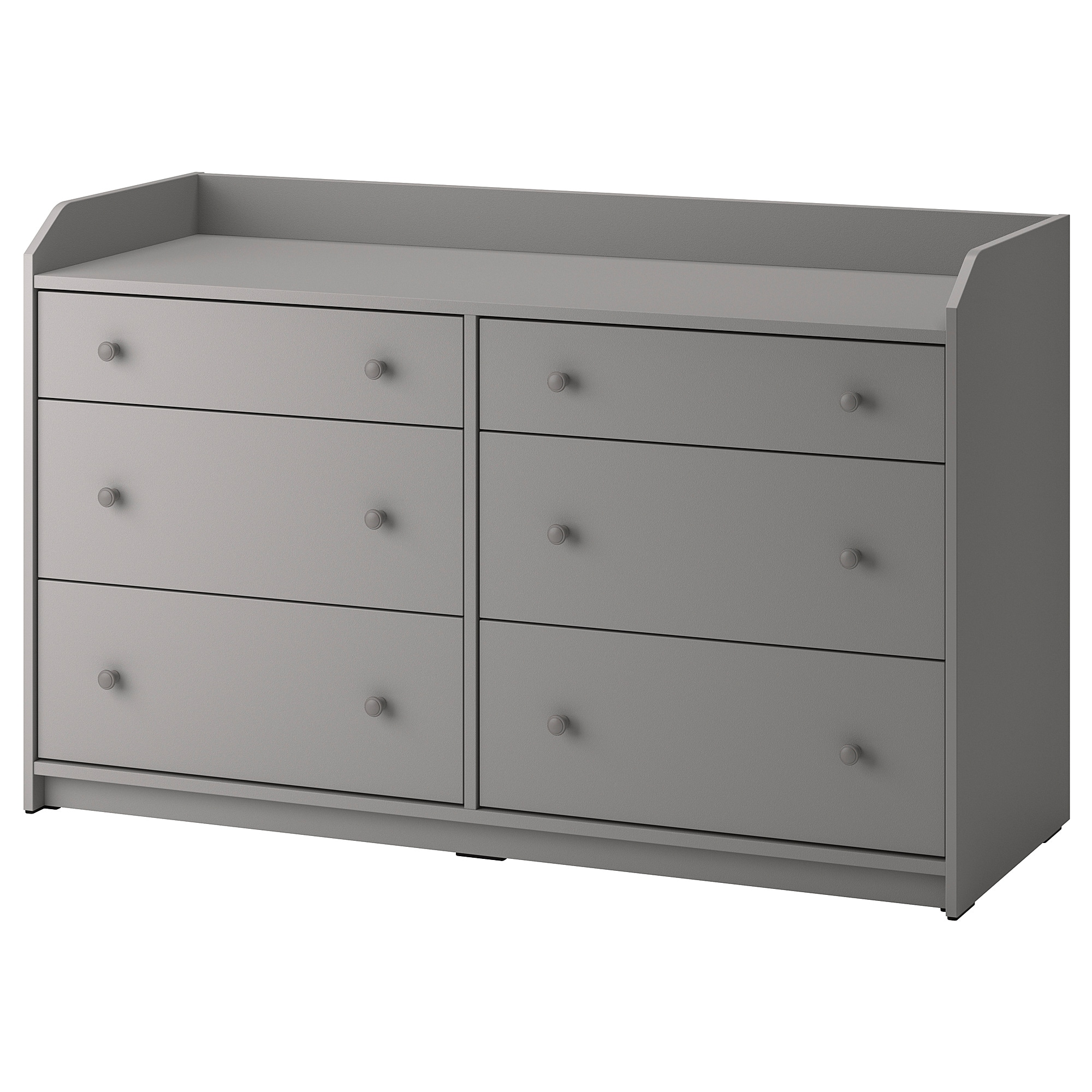 

Комод с 6 ящиками IKEA ХАУГА серый 604.592.36